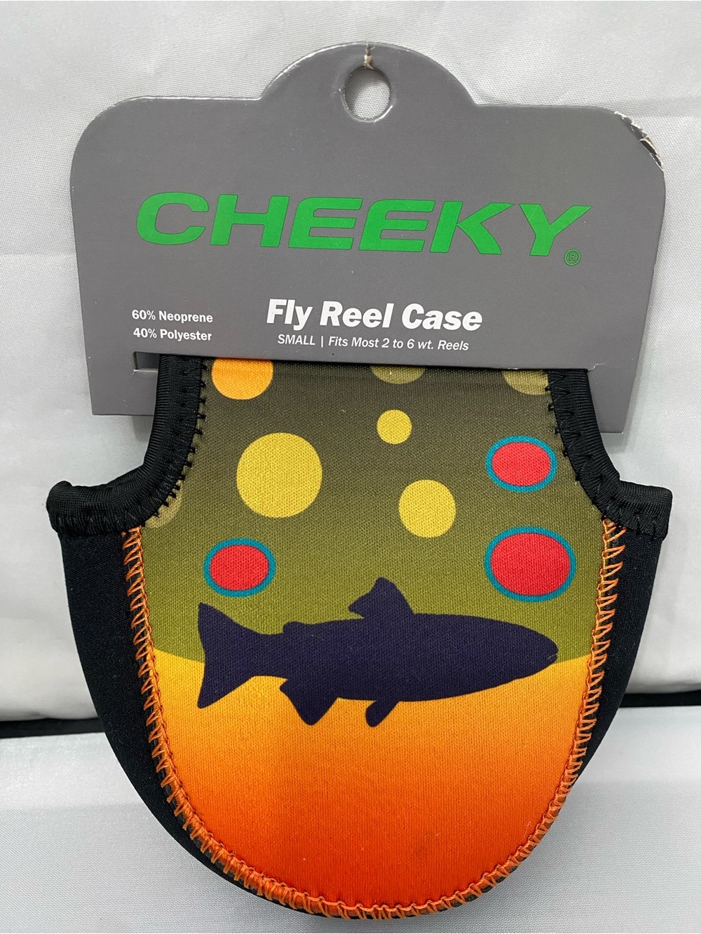 Fly Reel Case in Orange and Black - Neoprene Protection - Picture 5 of 6